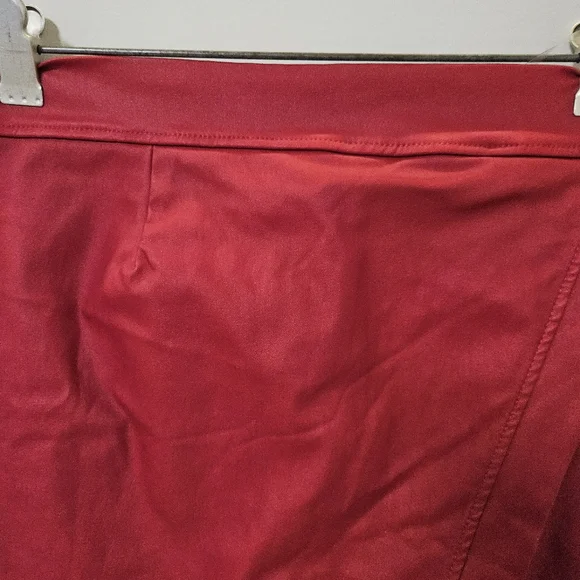 Elegant Red Wrap Skirt Women Size L - Picture 4 of 15